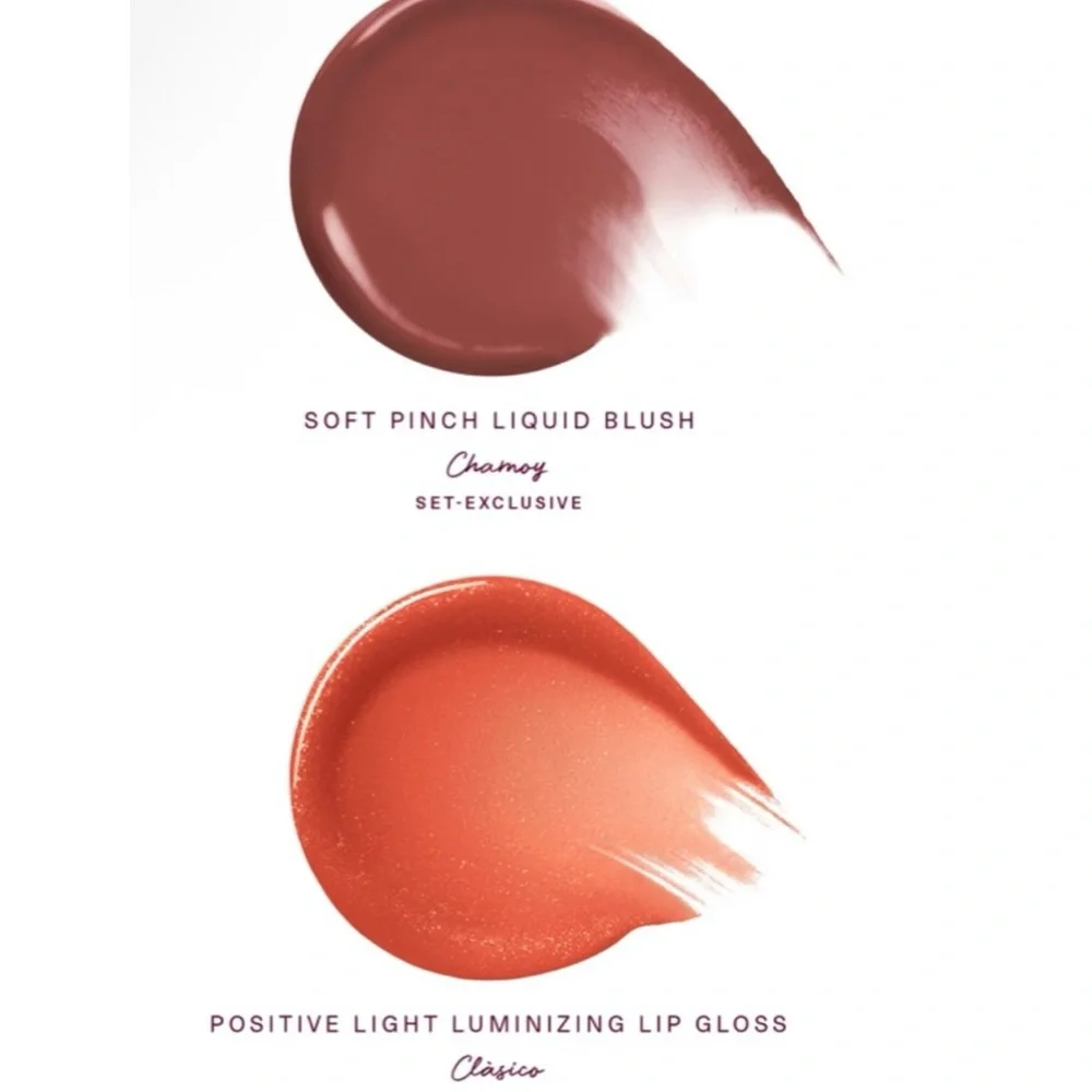 NWT Rare BeautyXTajin Soft Pinch Blush Chamoy & Positive Light Lip Gloss Clasico